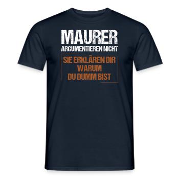 Les francs-maçons ne se disputent pas - T-shirt homme - marine - Devant - AI Model Male 178 light (178cm)