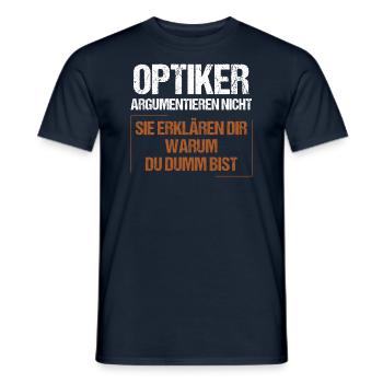 Les optométristes ne discutent pas - T-shirt homme - marine - Devant - AI Model Male 178 light (178cm)
