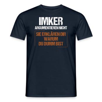 Les apiculteurs ne discutent pas - T-shirt homme - marine - Devant - AI Model Male 178 light (178cm)