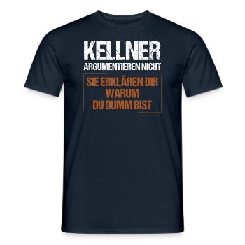 Les serveurs ne discutent pas - T-shirt homme - marine - Devant - AI Model Male 178 light (178cm)