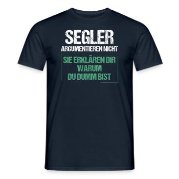Sailors don't argue - Men's T-Shirt - navy - Front - AI Model Male 178 light (178cm)