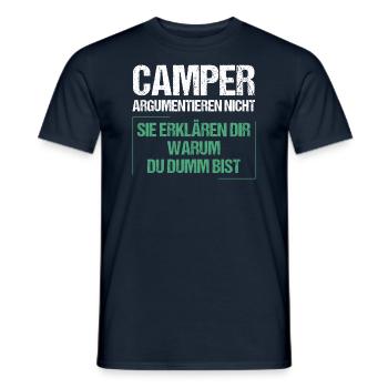 Les campeurs ne se disputent pas - T-shirt homme - marine - Devant - AI Model Male 178 light (178cm)