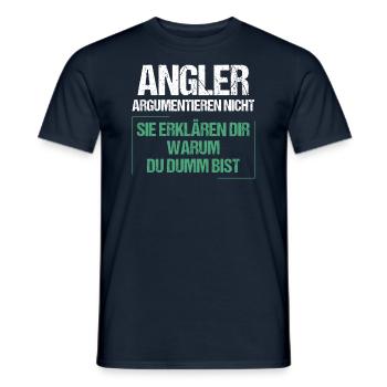Anglers don't argue - Men's T-Shirt - navy - Front - AI Model Male 178 light (178cm)