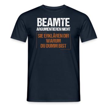 Les responsables ne discutent pas - T-shirt homme - marine - Devant - AI Model Male 178 light (178cm)