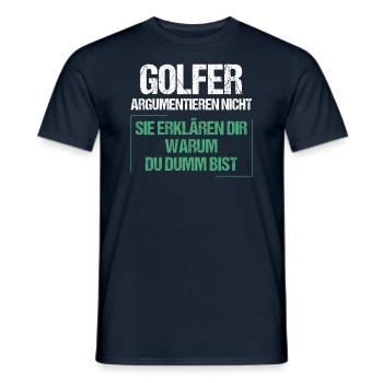 Golfers don't argue - Men's T-Shirt - navy - Front - AI Model Male 178 light (178cm)