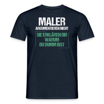 Painters don't argue - Men's T-Shirt - navy - Front - AI Model Male 178 light (178cm)