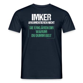 Les apiculteurs ne discutent pas - T-shirt homme - marine - Devant - AI Model Male 178 light (178cm)