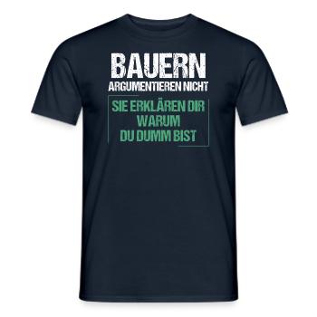 Les agriculteurs ne discutent pas - T-shirt homme - marine - Devant - AI Model Male 178 light (178cm)