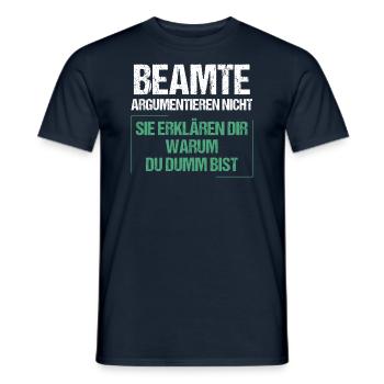 Les responsables ne discutent pas - T-shirt homme - marine - Devant - AI Model Male 178 light (178cm)
