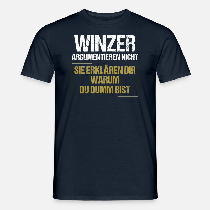 Winzer argumentieren nicht - Männer T-Shirt - Navy