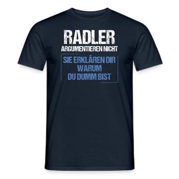 Les cyclistes ne discutent pas - T-shirt homme - marine - Devant - AI Model Male 178 light (178cm)