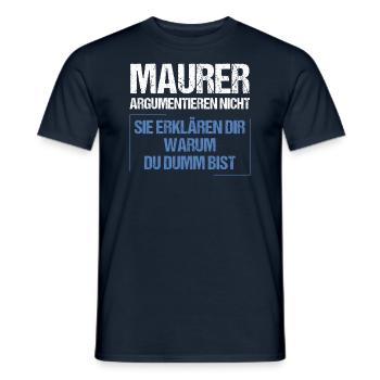 Masons don't argue - Men's T-Shirt - navy - Front - AI Model Male 178 light (178cm)