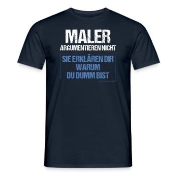 Painters don't argue - Men's T-Shirt - navy - Front - AI Model Male 178 light (178cm)