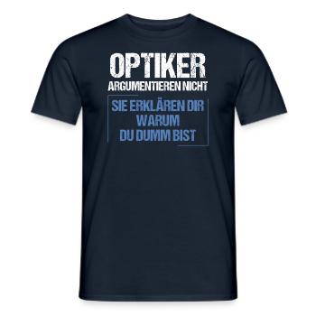 Opticians don't argue - Men's T-Shirt - navy - Front - AI Model Male 178 light (178cm)