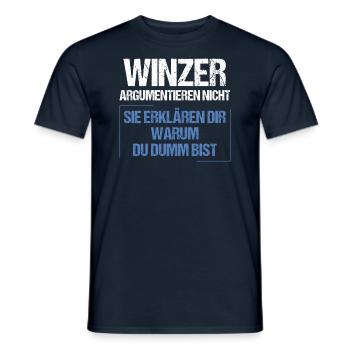 Winemakers don't argue - Men's T-Shirt - navy - Front - AI Model Male 178 light (178cm)