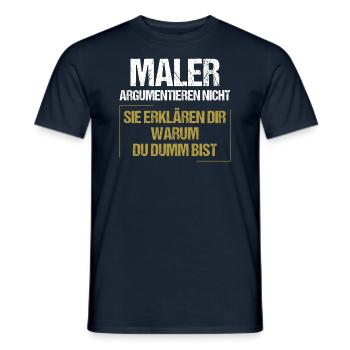 Painters don't argue - Men's T-Shirt - navy - Front - AI Model Male 178 light (178cm)