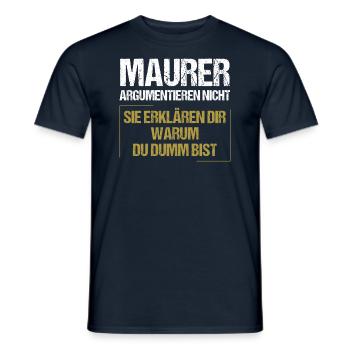 Masons don't argue - Men's T-Shirt - navy - Front - AI Model Male 178 light (178cm)