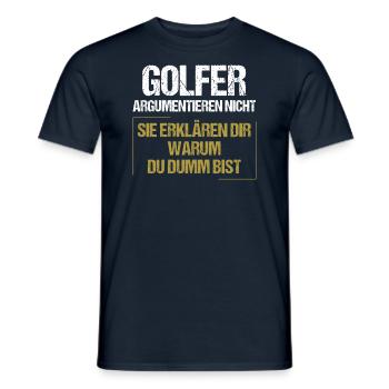 Golfers don't argue - Men's T-Shirt - navy - Front - AI Model Male 178 light (178cm)