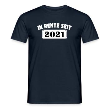 In Rente seit 2021 - Endlich im Ruhestand - Männer T-Shirt - Navy - Vorne - AI Model Male 178 light (178cm)