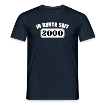 In Rente seit 2000 - Endlich im Ruhestand - Männer T-Shirt - Navy - Vorne - AI Model Male 178 light (178cm)