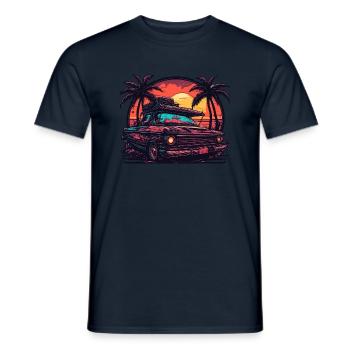 Strand / Insel / Urlaub / Sommer / Sonne / Meer - Männer T-Shirt - Navy - Vorne - AI Model Male 178 light (178cm)