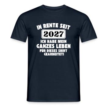 In Rente seit 2027 - Lebensshirt - Männer T-Shirt - Navy - Vorne - AI Model Male 178 light (178cm)