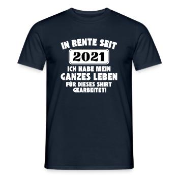 In Rente seit 2021 - Lebensshirt - Männer T-Shirt - Navy - Vorne - AI Model Male 178 light (178cm)