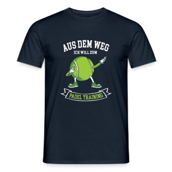 Padel Ball Paddle Tennis - Männer T-Shirt - Navy - Vorne - AI Model Male 178 light (178cm)