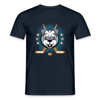 Eishockey Eishockeyspieler Eishockeyfan Ice Hockey - Männer T-Shirt - Navy - Vorne - AI Model Male 178 light (178cm)