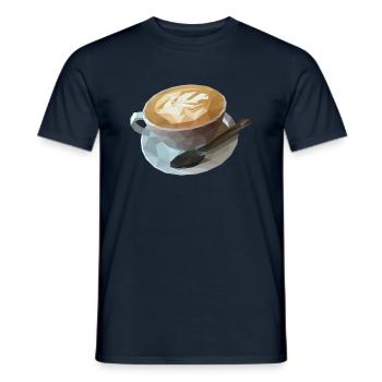 Cup of Coffe - Abstract - Men's T-Shirt - navy - Front - AI Model Male 178 light (178cm)