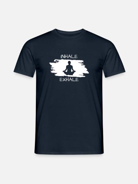Inhale Exhale - Männer T-Shirt - Navy