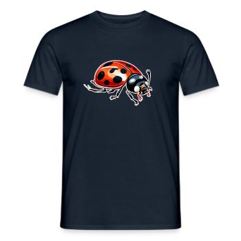 Ladybug / Lucky Charm / Dotted / New Year - Men's T-Shirt - navy - Front - AI Model Male 178 light (178cm)