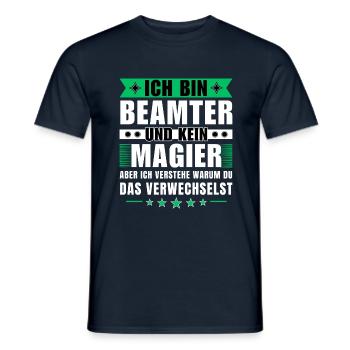 Ich bin Beamter und kein Magier - Männer T-Shirt - Navy - Vorne - AI Model Male 178 light (178cm)