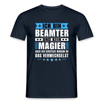 Ich bin Beamter und kein Magier - Männer T-Shirt - Navy - Vorne - AI Model Male 178 light (178cm)