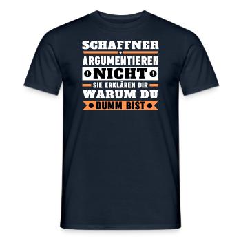 Schaffner argumentieren nicht - Männer T-Shirt - Navy - Vorne - AI Model Male 178 light (178cm)