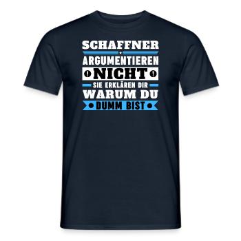 Conductors don't argue - Men's T-Shirt - navy - Front - AI Model Male 178 light (178cm)