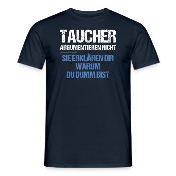 Taucher argumentieren nicht - Männer T-Shirt - Navy - Vorne - AI Model Male 178 light (178cm)