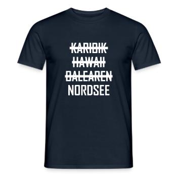Nordsee - Männer T-Shirt - Navy - Vorne - AI Model Male 178 light (178cm)