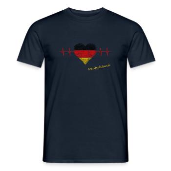 Deutschland - Männer T-Shirt - Navy - Vorne - AI Model Male 178 light (178cm)