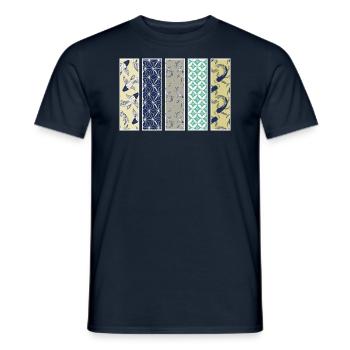 Japanese pattern - Men's T-Shirt - navy - Front - AI Model Male 178 light (178cm)
