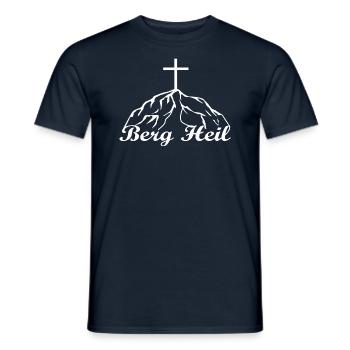 Berg Heil - Männer T-Shirt - Navy - Vorne - AI Model Male 178 light (178cm)