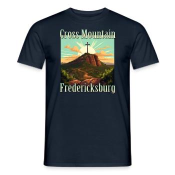 Cross Mountain - The perfect place for an excursion - Men's T-Shirt - navy - Front - AI Model Male 178 light (178cm)