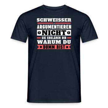 Les soudeurs ne se disputent pas - T-shirt homme - marine - Devant - AI Model Male 178 light (178cm)