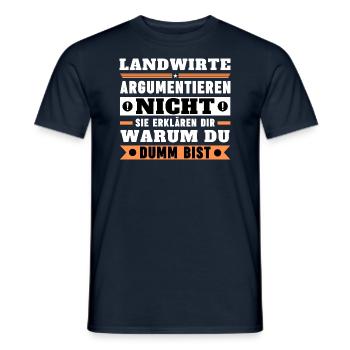 Landwirte argumentieren nicht - Männer T-Shirt - Navy - Vorne - AI Model Male 178 light (178cm)