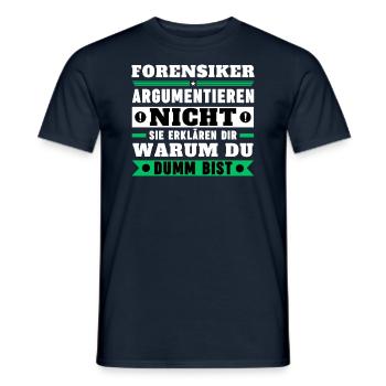 Les médecins légistes ne discutent pas - T-shirt homme - marine - Devant - AI Model Male 178 light (178cm)