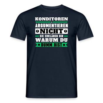 Confectioners don't argue - Men's T-Shirt - navy - Front - AI Model Male 178 light (178cm)