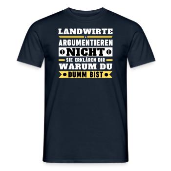 Landwirte argumentieren nicht - Männer T-Shirt - Navy - Vorne - AI Model Male 178 light (178cm)