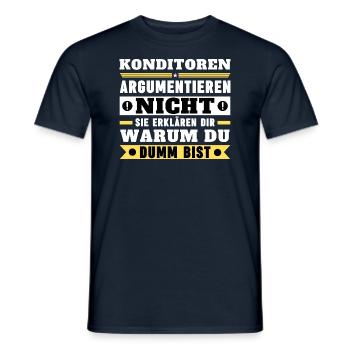 Confectioners don't argue - Men's T-Shirt - navy - Front - AI Model Male 178 light (178cm)