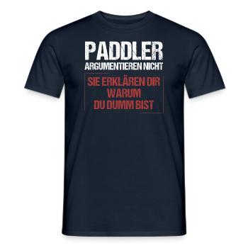 Paddlers don't argue - Men's T-Shirt - navy - Front - AI Model Male 178 light (178cm)