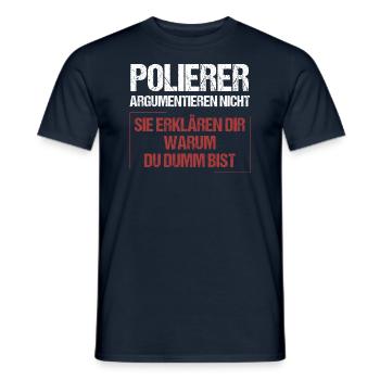 Les polisseurs ne discutent pas - T-shirt homme - marine - Devant - AI Model Male 178 light (178cm)
